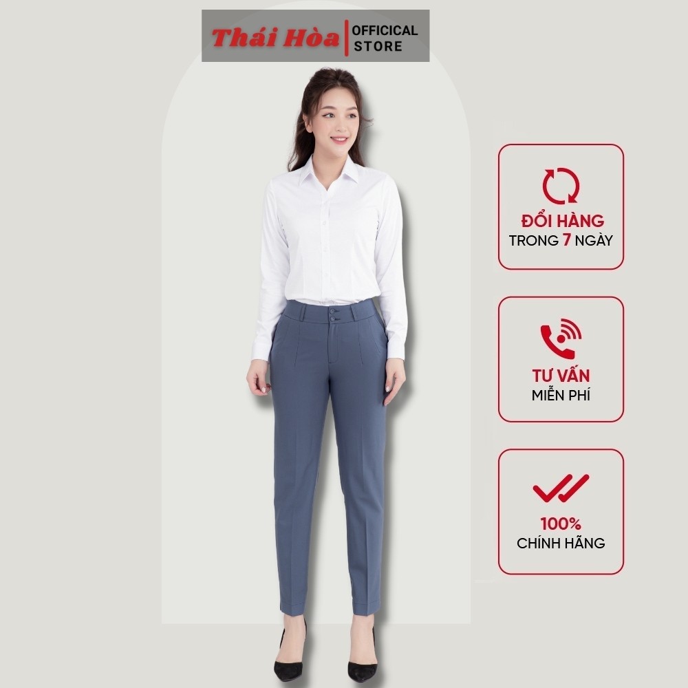 Quần tây nữ Thái Hoà công sở 2C691, quần nữ 9 tấc mềm bóng , co giãn tốt không nhàu đủ màu | BigBuy360 - bigbuy360.vn