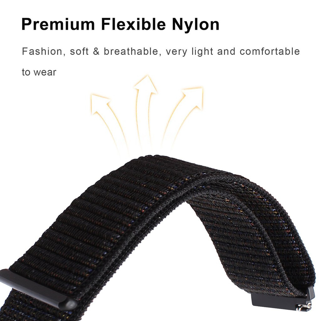 Dây đeo bằng nylon 20mm dành cho Coros # Pace 2 / Apex 42mm Samsung # Galaxy Watch 42mm / Gear S2 / Gear Sport / Huawei