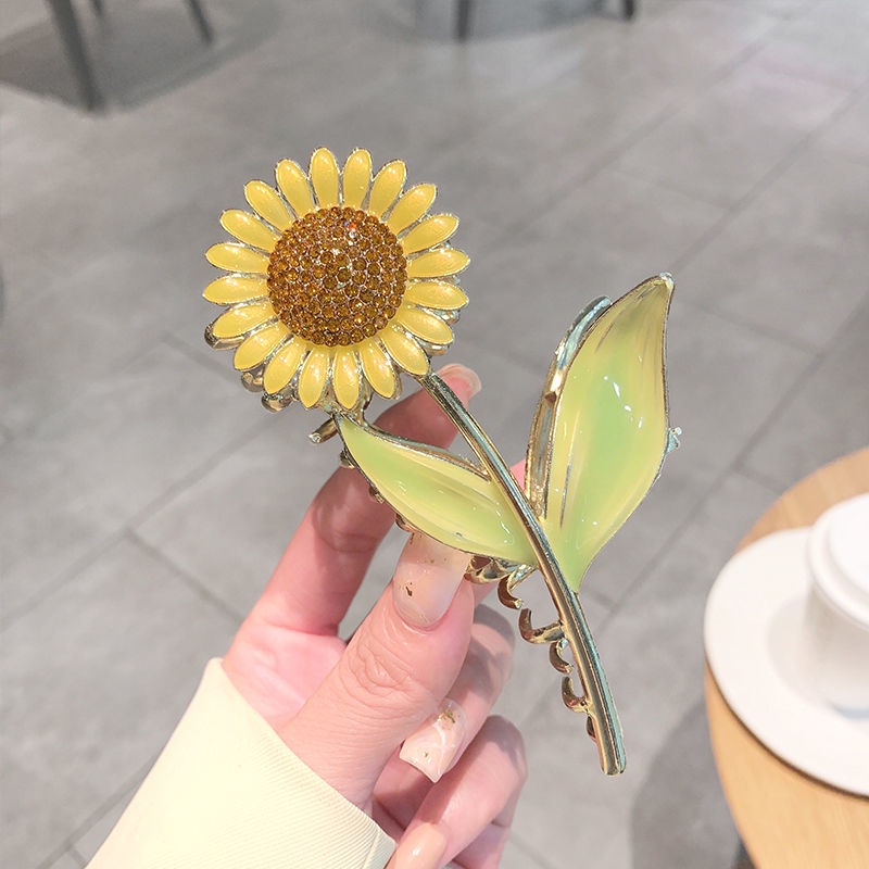 Kẹp Tóc Hình Hoa Hướng Dương Đơn Giản Thời Trang Mùa Hè Phong Cách Hàn Quốc