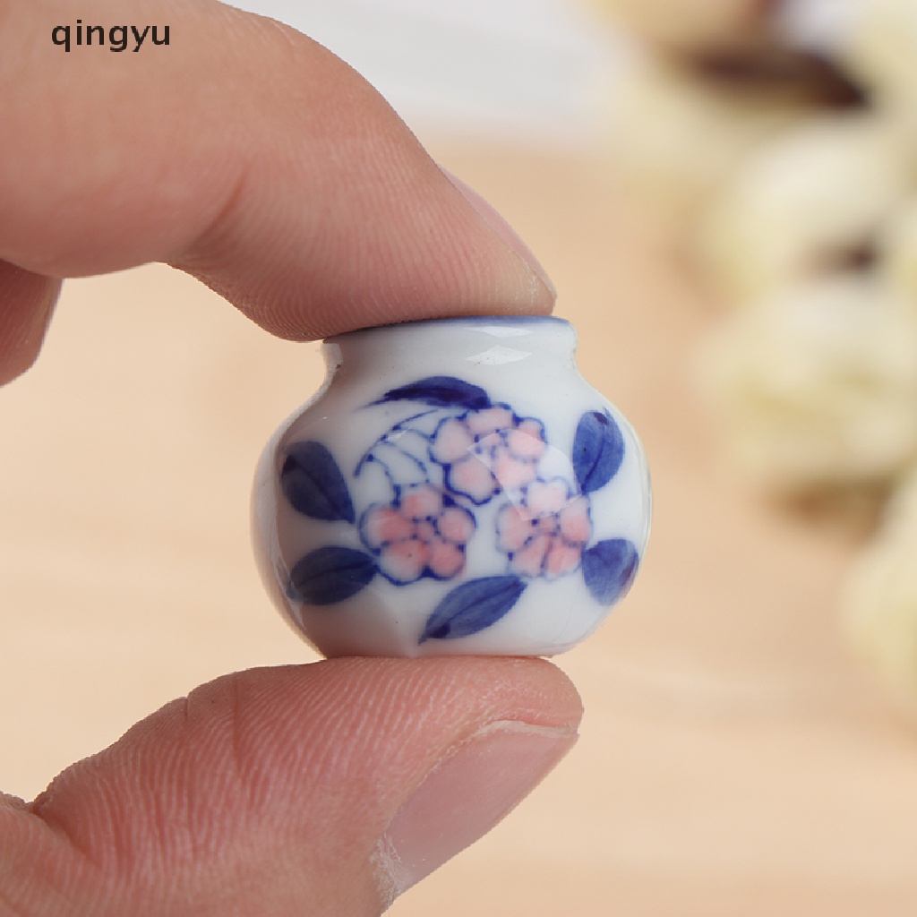 Set 2 Bình Hoa Mini Tỉ Lệ 1: 12 Dùng Để Trang Trí Nhà Búp Bê