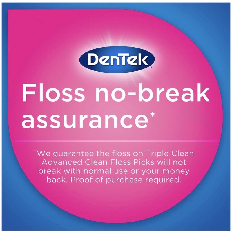 Tăm chỉ nha khoa Dentek Triple Clean Advanced Clean Floss Picks 150cây/gói USA