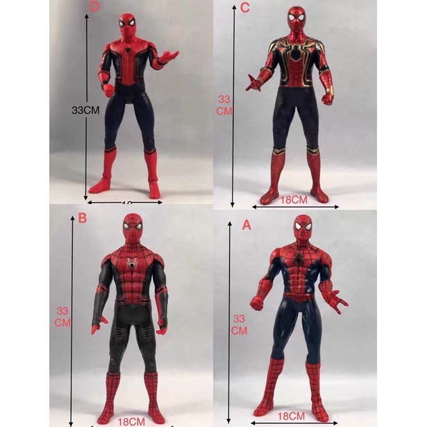 [4 Mẫu] Mô Hình Người Nhện Spider Man 33cm Nobox