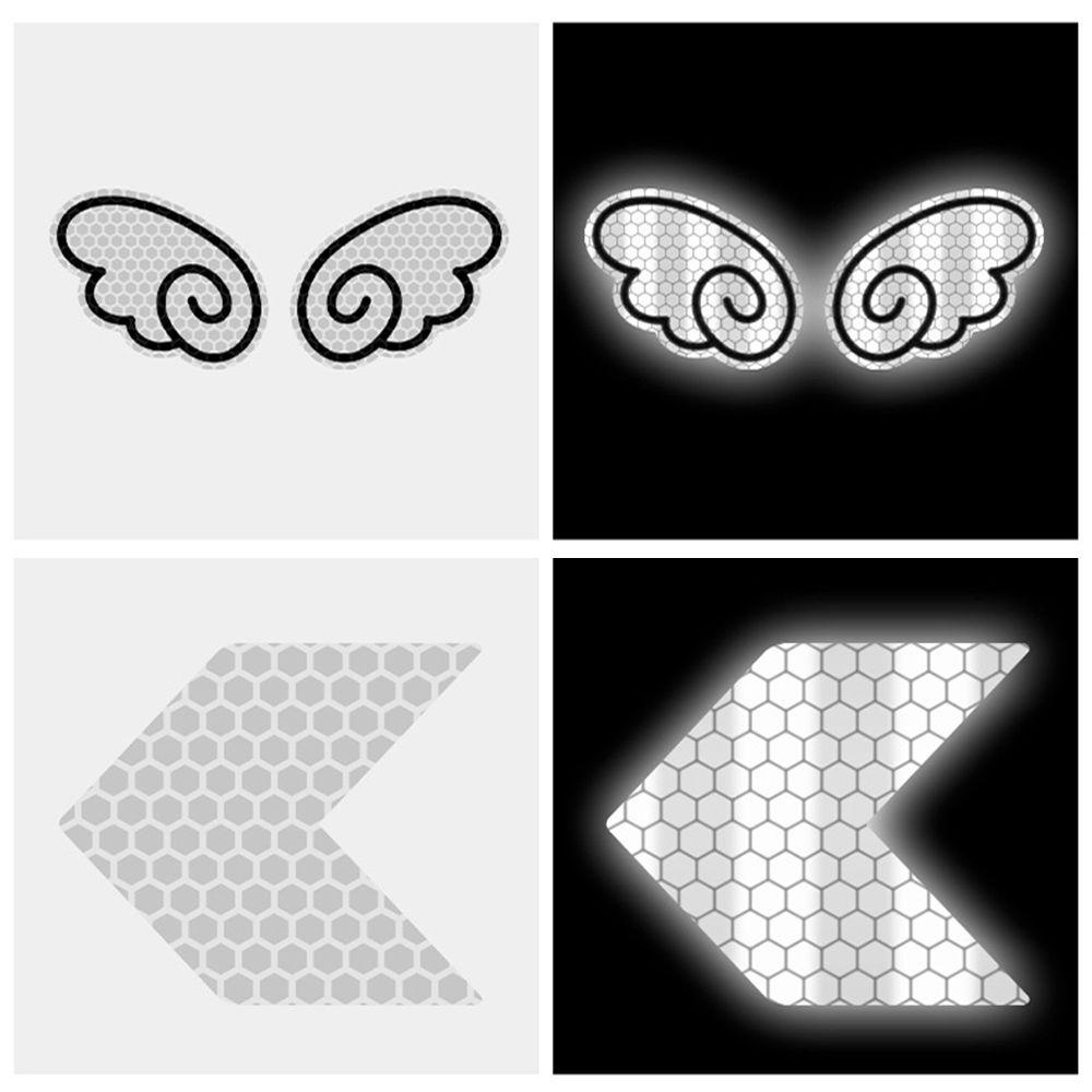 Decal Cảnh Báo Ban Đêm Hình Đôi Cánh Và Vương Miện Ác Quỷ Sáng Tạo Trang Trí Mũ Bảo