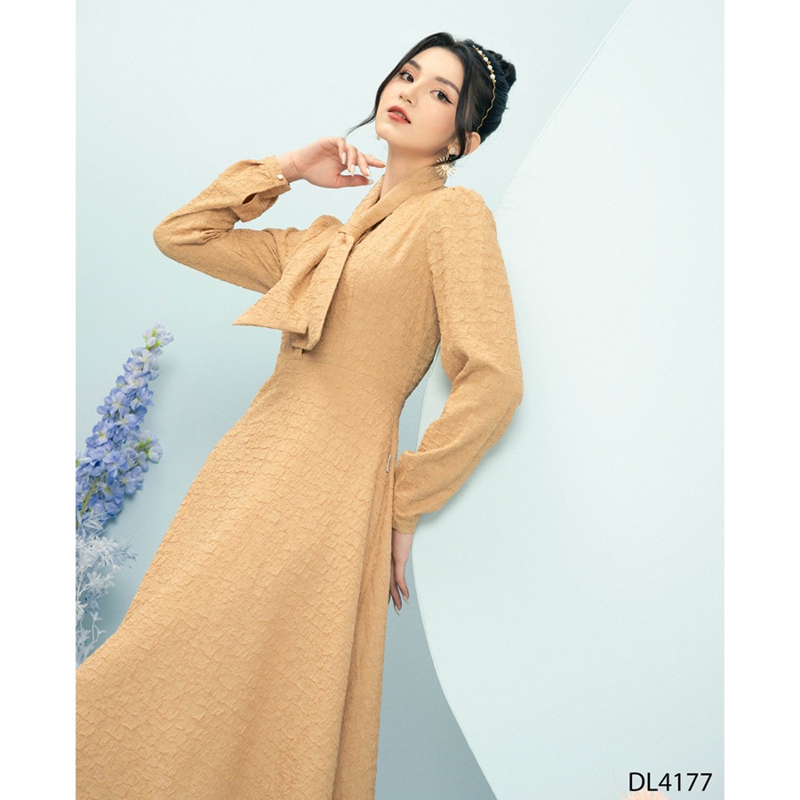 Đầm xòe, Cổ tà thắt nơ Emspo DL4177