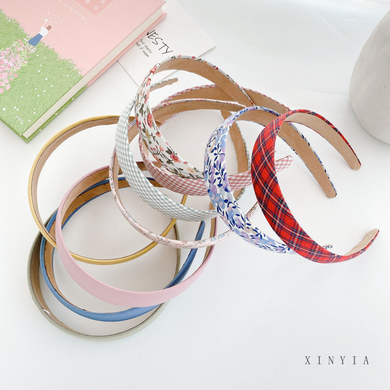 Cài tóc bản rộng họa tiết duyên dáng xinh xắn nhiều màu tùy chọn