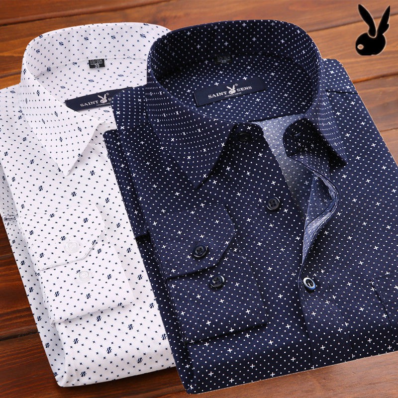 Áo sơ mi dài tay cổ bẻ họa tiết sọc thời trang Hàn Quốc cho nam | BigBuy360 - bigbuy360.vn