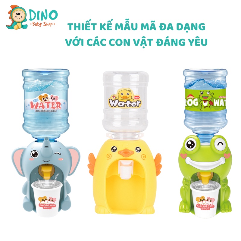 Bình tập lấy nước mini cho bé, bình lấy nước decor hình động vật đáng yêu để bàn Dino