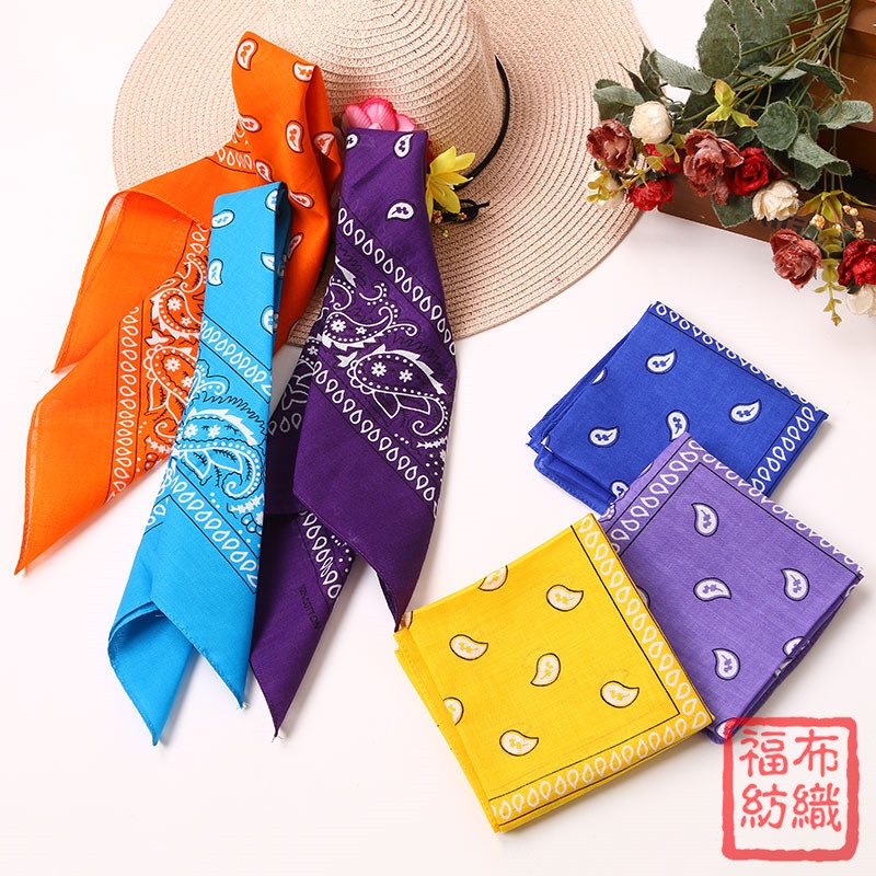 Khăn TURBAN BANDANA Hình Vuông Đa Năng Khô Thoáng - Bản Lớn 55*55cm