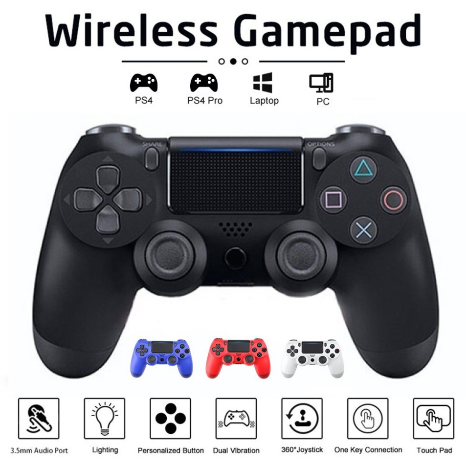 dualshock 4 Tay cầm chơi game kết nối bluetooth hỗ trợ Điện thoại / PC / Laptop / Smart Phone