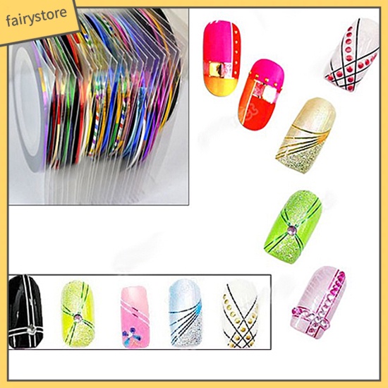 [Hàng mới về] 10 Cuộn miếng dán trang trí móng tay 20m nhiều kiểu dáng đẹp mắt
