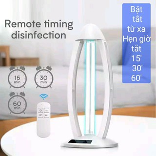 Đèn UV Ozone diệt khuẩn có kèm remote điều khiển từ xa kèm theo