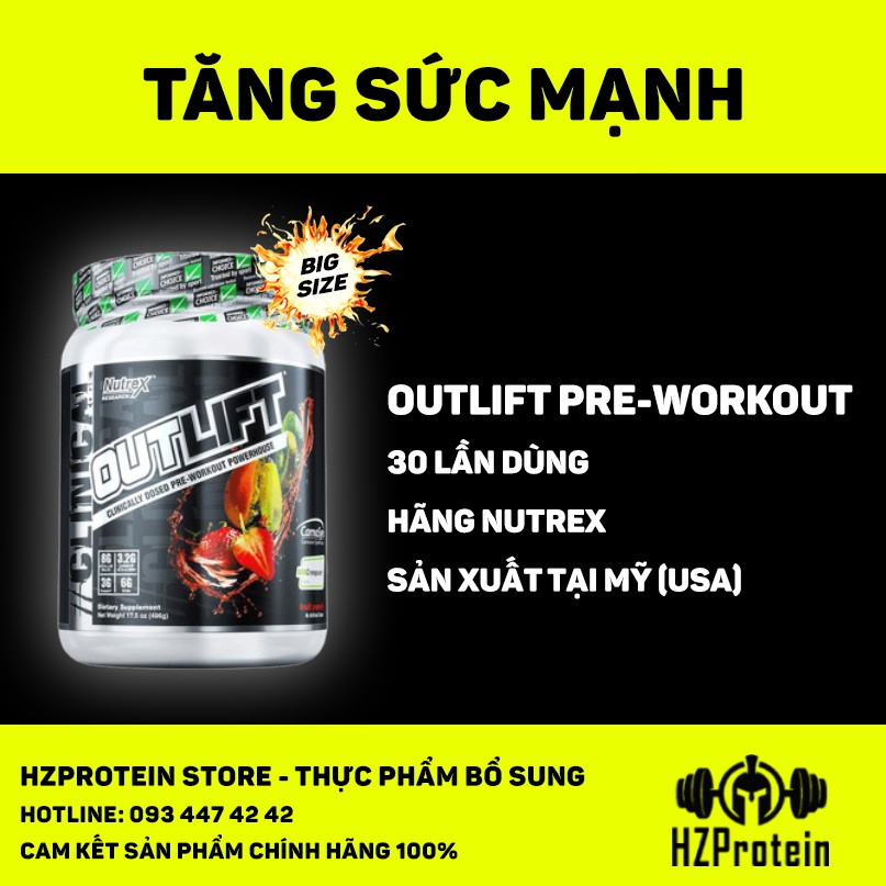 NUTREX OUTLIFT PREWORKOUT MẠNH NHẤT, THÀNH PHẦN TỰ NHIÊN (30 LẦN DÙNG) |  Shopee Việt Nam