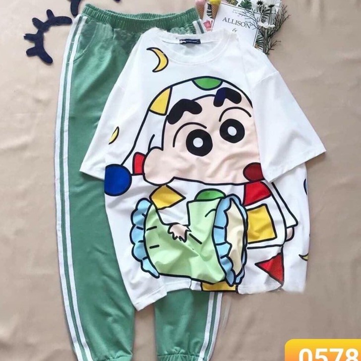 (HÀNG CHẤT LƯỢNG (HÀNG CÓ SẴN) Set Đồ Bộ Quần JOGGER+ ÁO cartoon CHỐT DEAL NHANH