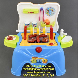 Bộ ghế nướng bbq 2 in 1 cao cấp cho bé