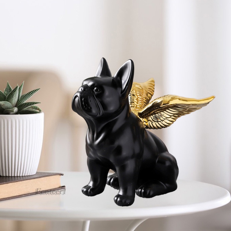 Tượng Chó Bull Đang Ngồi Bằng Sứ Dùng Trang Trí Nhà Cửa