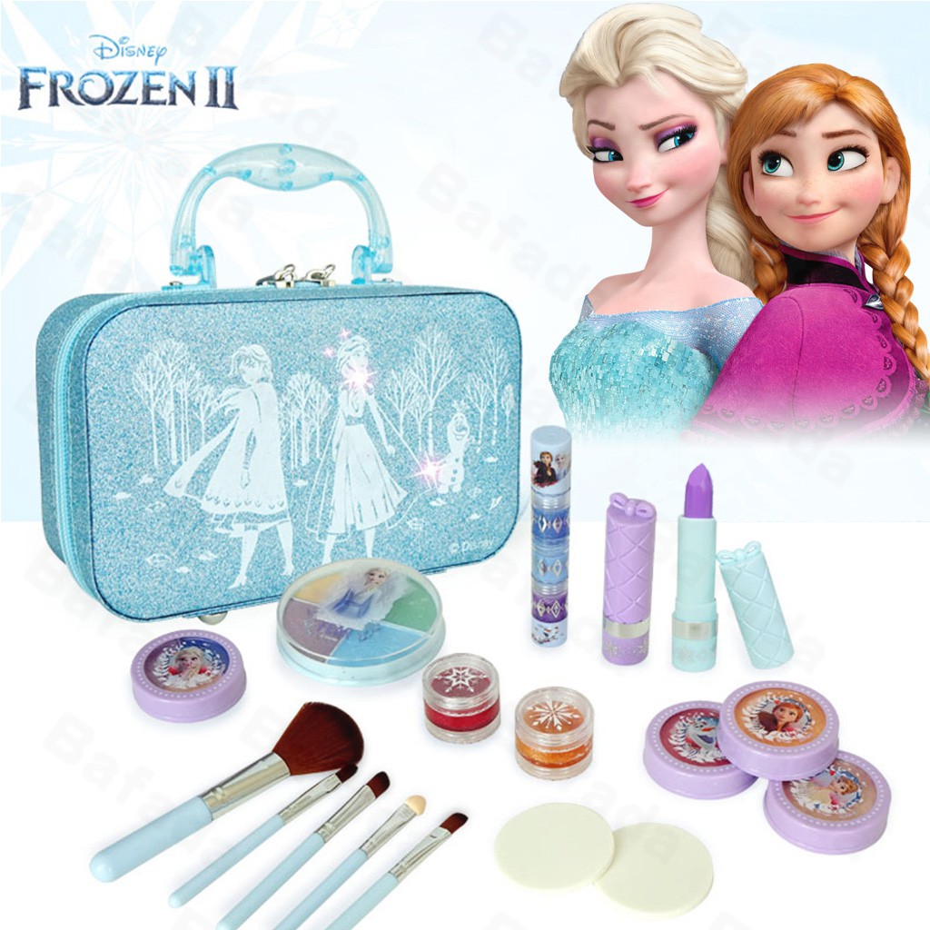 Disney Frozeen 2 Kids Cosmetic Bag,Safety Tested- Non Toxic,Make up Set for Kids Girl,Girls Toy Make Up Kits,Kids Make Up Set,lipstick for kids girl,Pretend Play Kids Beauty Salon,Makeup set for kids