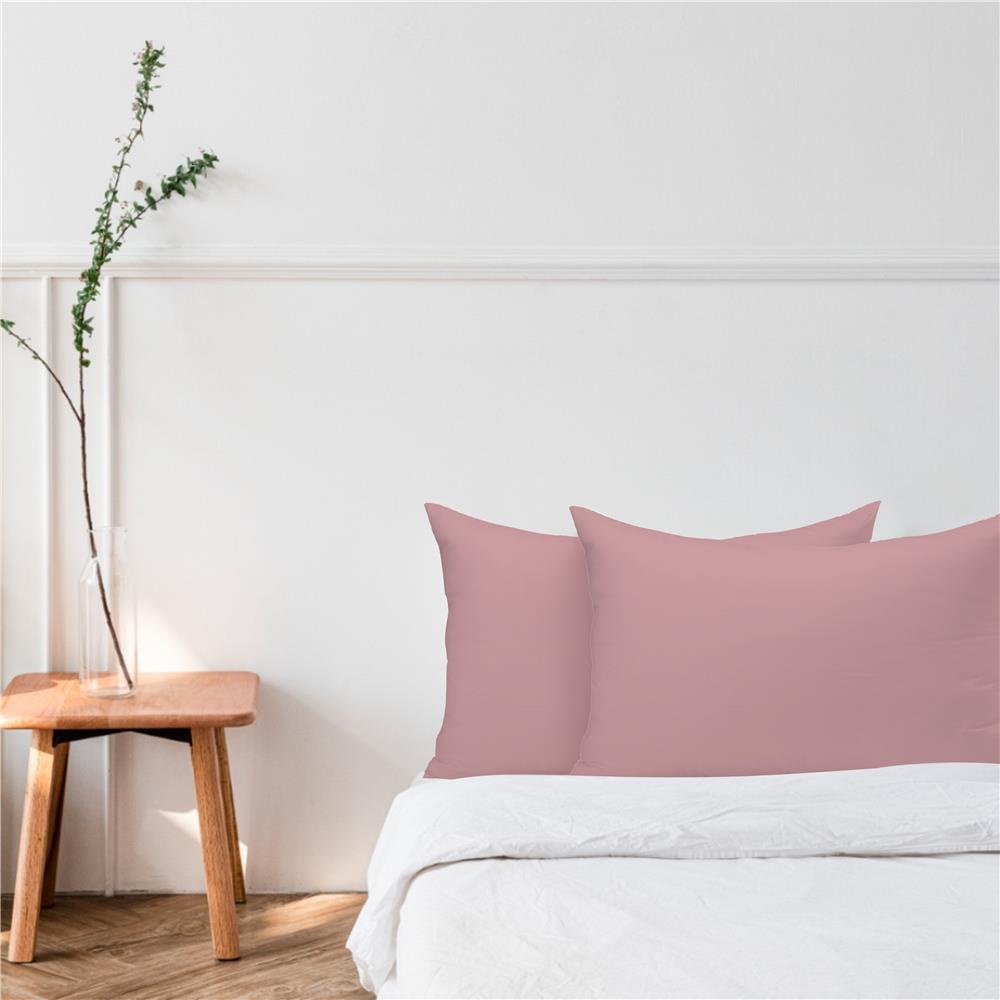 HomeBase HLS Vỏ gối bằng Cotton Sateen 380TC Thái Lan W76.2xH50.8cm màu hồng