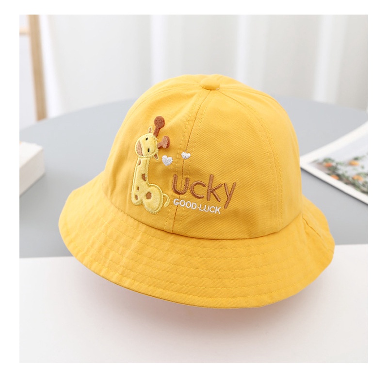 Mũ vành tròn cho bé chất vải xịn họa tiết hình hươu dễ thương cho bé trai bé gái  1 đến 3,5 tuổi