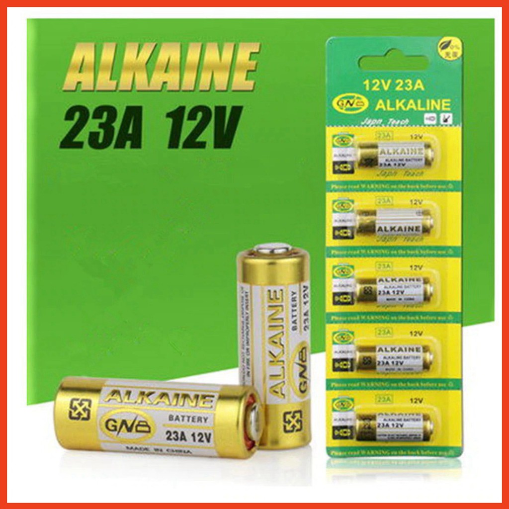 Vỉ 5 Pin Alkaline 12V 23A cho remote cửa cuốn,chuông cửa, bút trình chiếu,điều khiển từ xa RF ô tô xe đạp điện