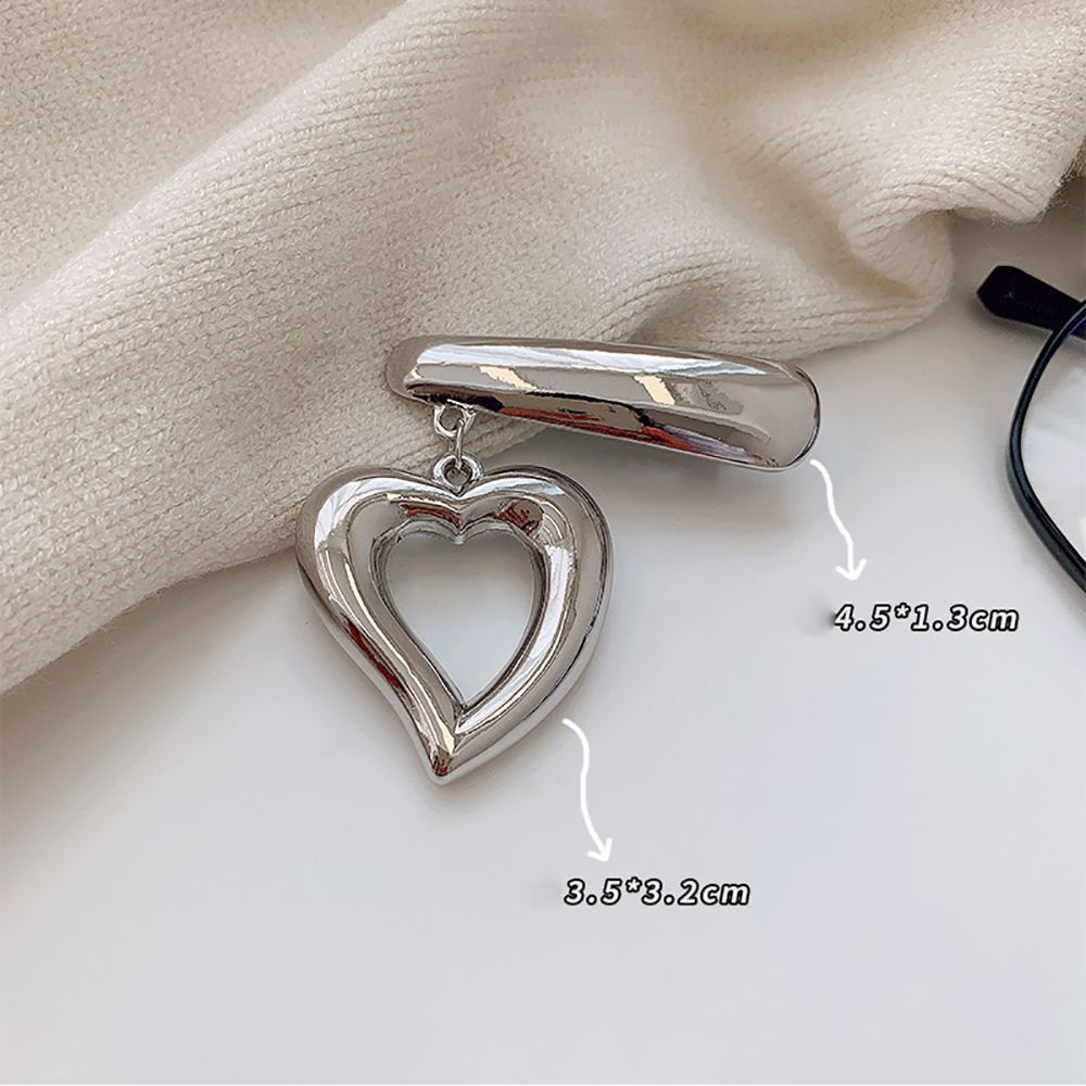 Kẹp tóc hình trái tim/vết mực độc đáo phong cách Hàn Quốc cổ điển cho nữ