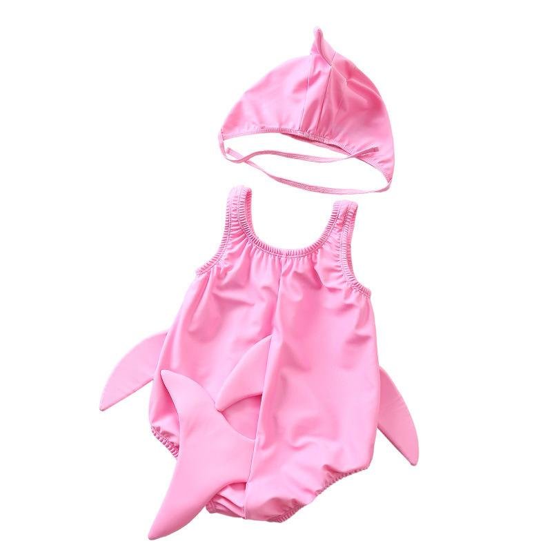 Đồ bơi cá mập cho bé, set baby shark kèm mũ có đuôi, đồ bơi cho bé