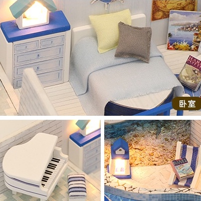 Nhà mô hình tự lắp ráp DIY - Căn phòng đại dương L040Z