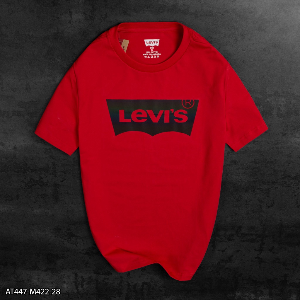 Áo thun Levis logo phản quang 100% Cotton AT447 - áo thun nam in chữ trước- 11 MÀU- VNXK