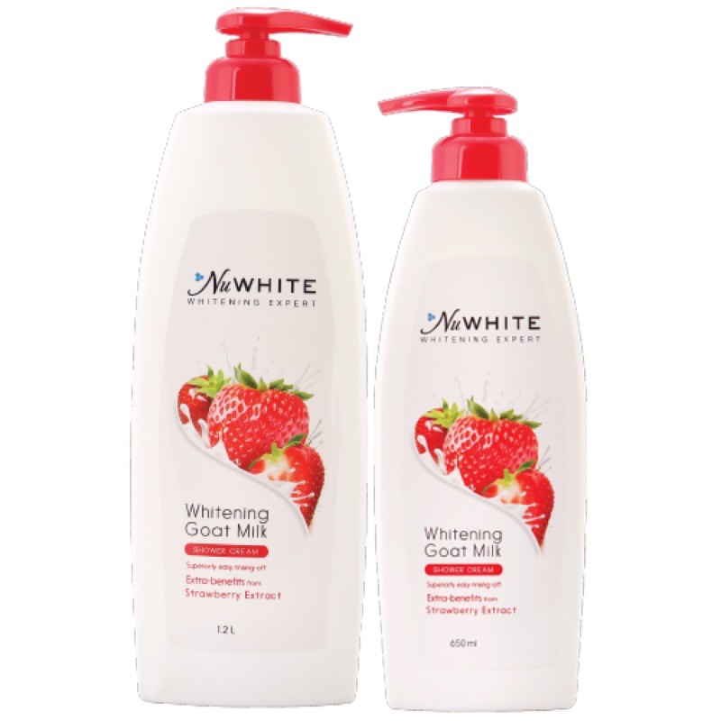 Sữa Tắm NuWhite Whitening Goat Milk Strawberry 1200ml