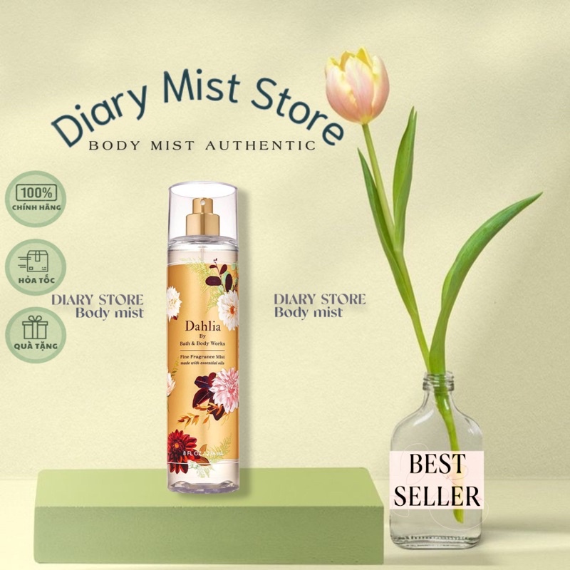 𝐃𝐢𝐚𝐫𝐲𝐦𝐢𝐬𝐭.𝐬𝐭𝐨𝐫𝐞 Xịt thơm Bath & Body Works - Dahlia