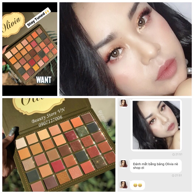 Bảng Phấn Mắt Olivia  [Tặng 1 Chì Kẻ Mắt Waterproof 50k] Beauty Creations 35 Eyeshadow Palette