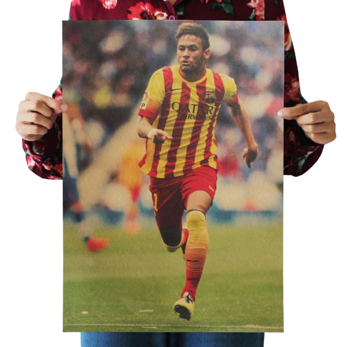 Tranh treo tường trang trí hình nhân vật Ronaldo Messi Neymar Kaka