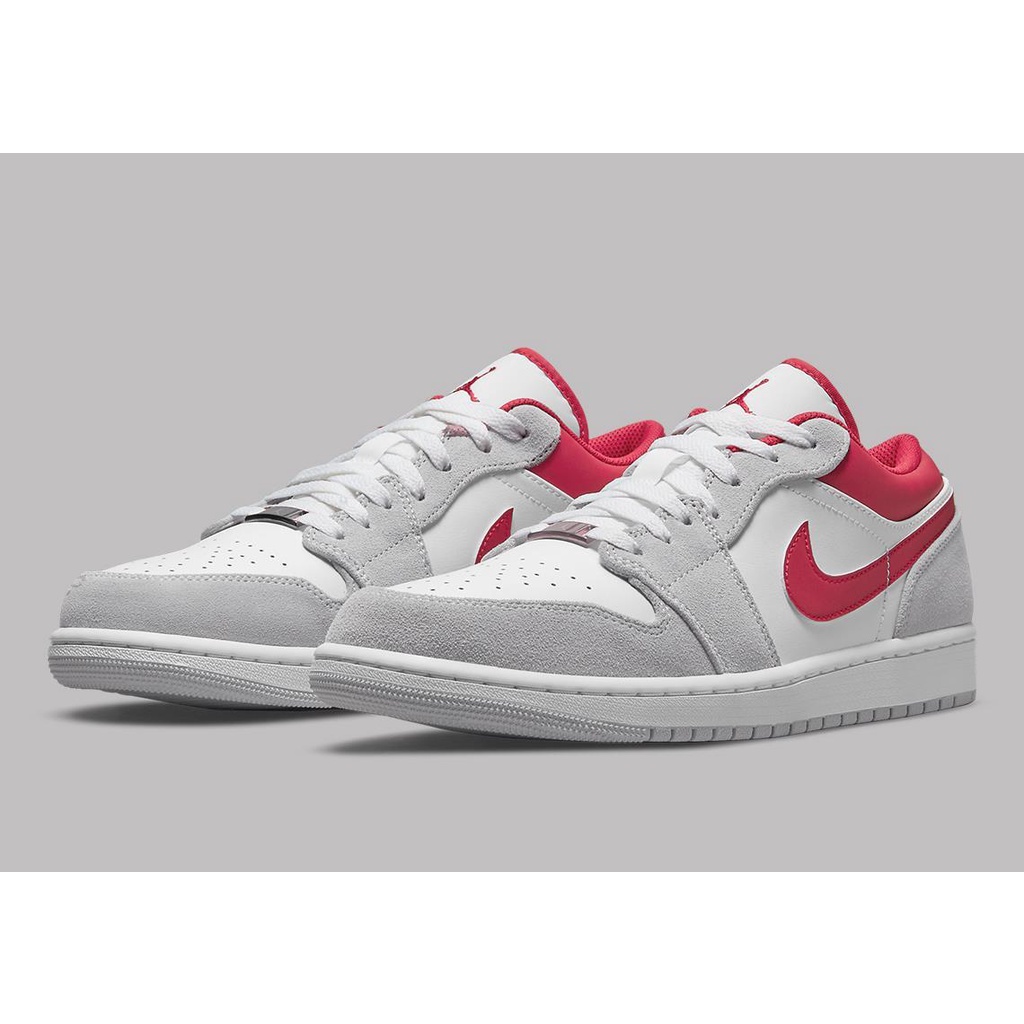 Phiên Bản Tuỳ Chỉnh - Giày Jordan 1 Low SE ‘Light Smoke Grey Gym Red’