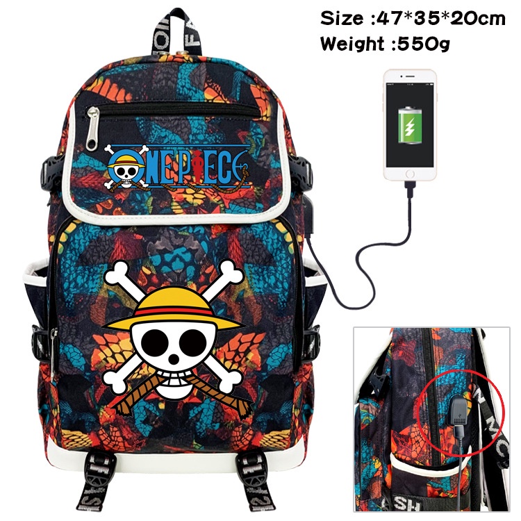 Balo One Piece Luffy Zoro Sanji Tony Tony Chopper Balo Đi Học Anime Họa Tiết Hoạt Hình Có Cổng Sạc usb Tiện Dụng