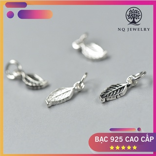 Charm bạc thái hình 1 chiếc lá treo
