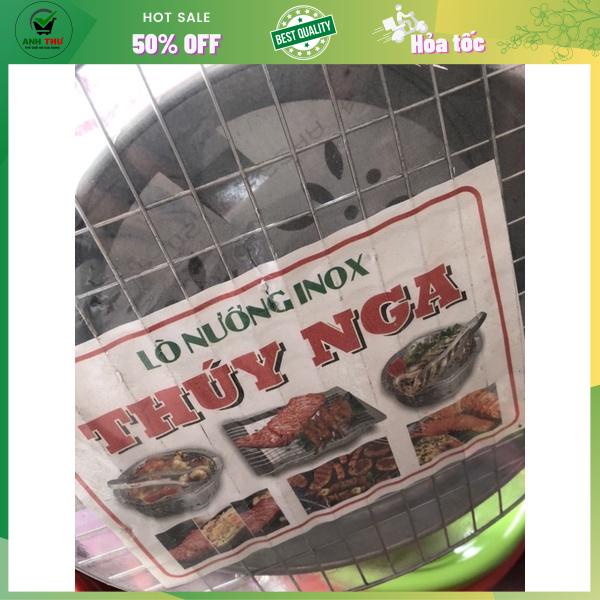 Lò nướng than inox kèm vĩ nướng vuông/tròn - Log Nướng than siêu tiện lợi
