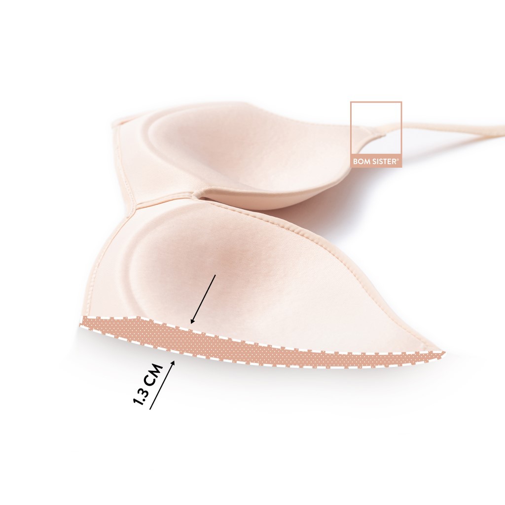 Áo lót mút mỏng không gọng thoải mái màu trơn dây áo liền nâng ngực tự nhiên BOM SISTER A9403 | BigBuy360 - bigbuy360.vn