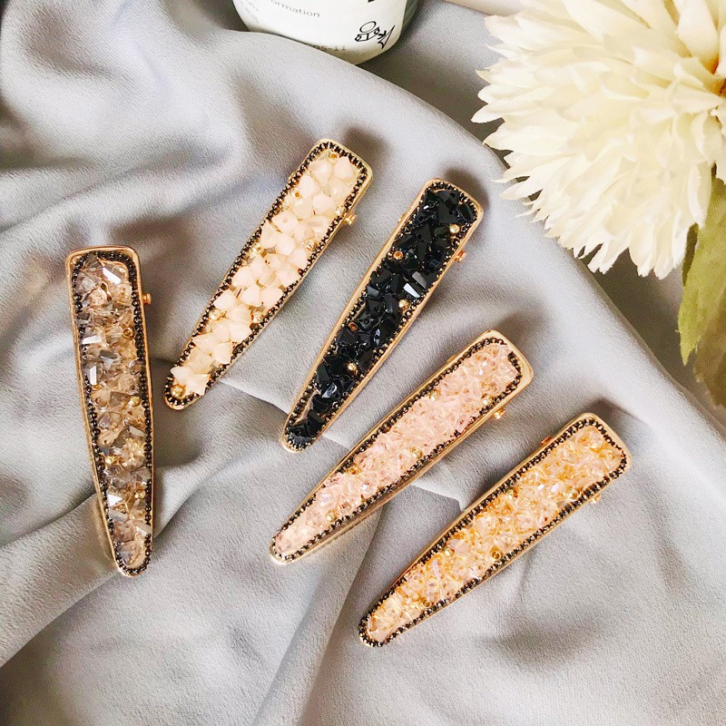 Kẹp Tóc Đính Đá Pha Lê Sang Trọng Quý Phái