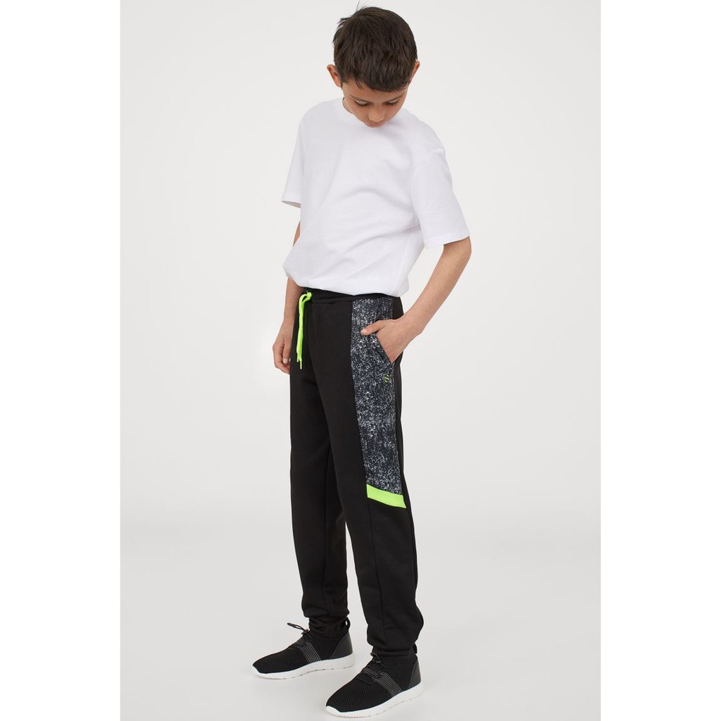 Quần nỉ jogger đen HM H&amp;M sz 4-6, 6-8y_hàng chính hãng authentic