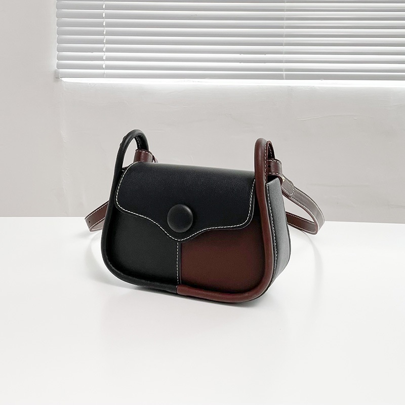 Túi Đeo Chéo Hình Vuông Cỡ Nhỏ Thiết Kế Ghép Nối Đơn Giản Thời Trang Mùa Xuân 2022