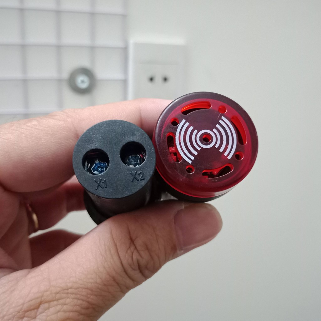Đèn báo có còi báo động điện DC và AC - thietbidienthanhtam, màu xanh, đỏ, vàng