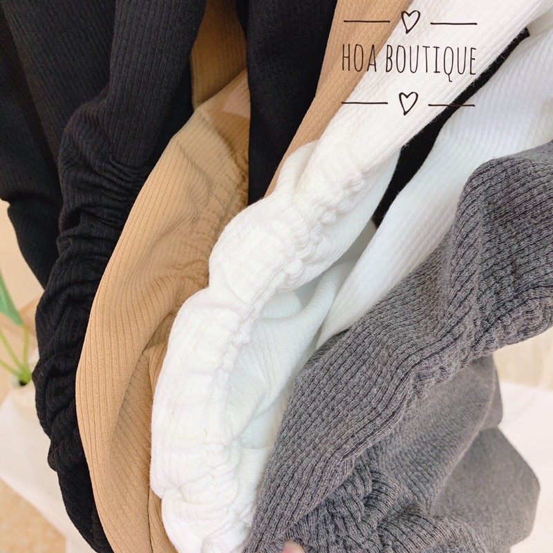 Đầm len tăm body tay dài rút dây hai bên phong cách sang chảnh