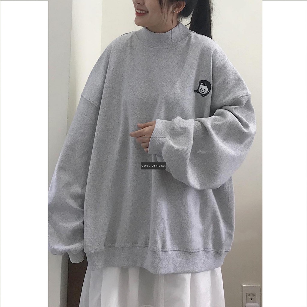 Áo Sweater nữ form rộng Cổ Lọ siêu xinh NANASS - 1763 - Gous Official