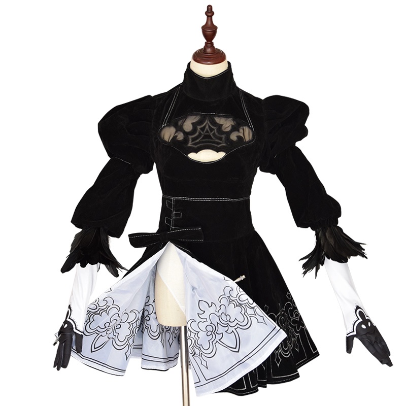 Bộ đồ hóa trang nhân vật trò chơi NieR Automata 2b chiến đấu cực ngầu phong cách lolita cho nữ