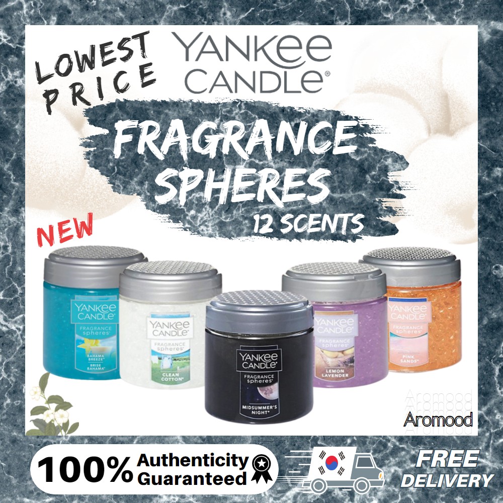 [Yankee Candle] Spheres / Hương thơm của vũ trụ làm mát không khí cho xe ô tô (MIDSUMMER NIGHT / BLACK CHERRY / PINK SANDS / LEMON LAVENDER / CLEAN COTTON / WATER GARDEN / FLUFFY TOWELS / CHERRY BLOSSOM / RED RASPBERRY / CRANBERRY PEAR)