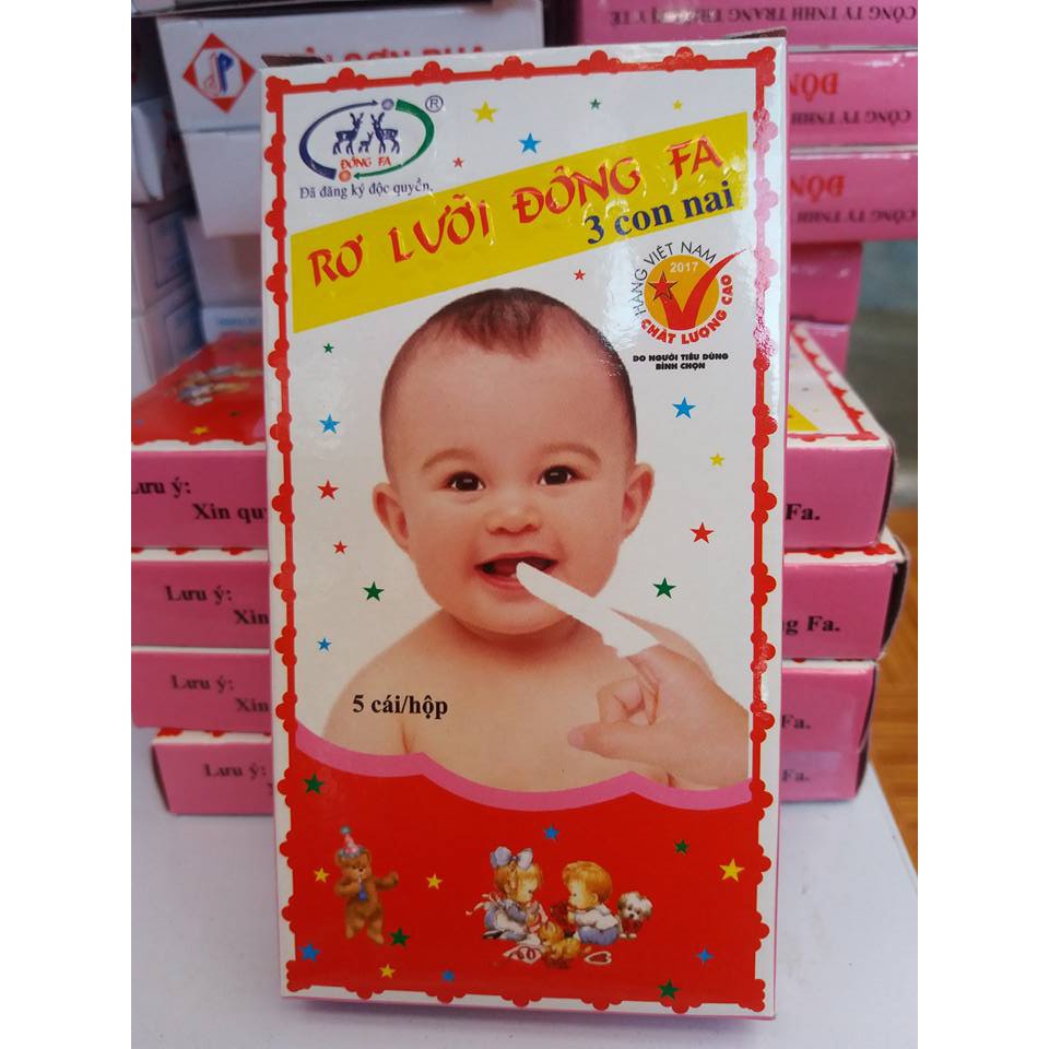 10 hộp rơ lưỡi Đông Pha 3 con nai cho bé