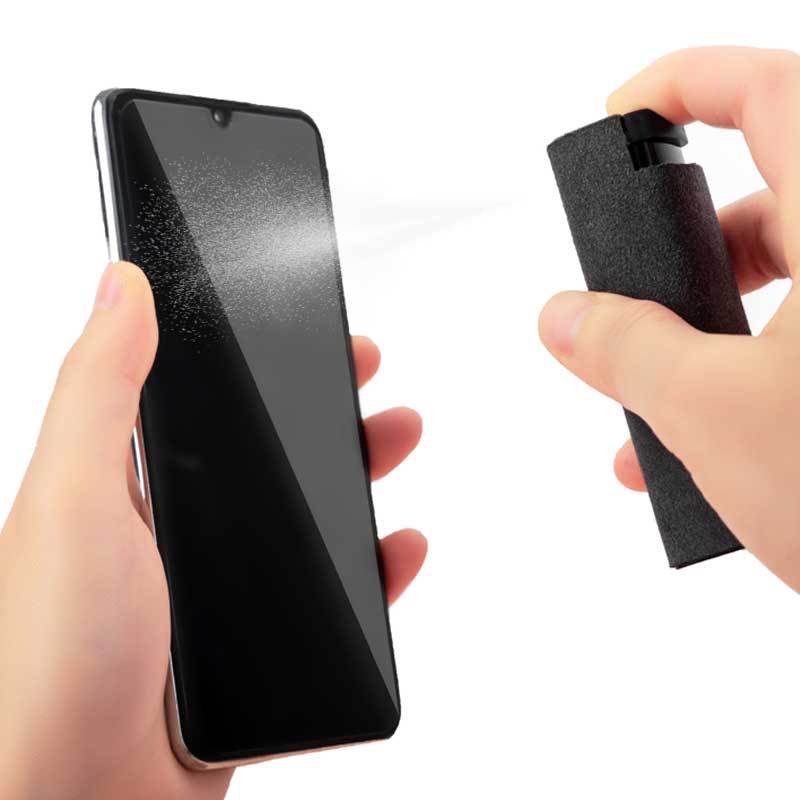 Khăn lau vệ sinh màn hình điện thoại dạng xịt chất liệu vi sợi 2 trong 1 chống bụi hi