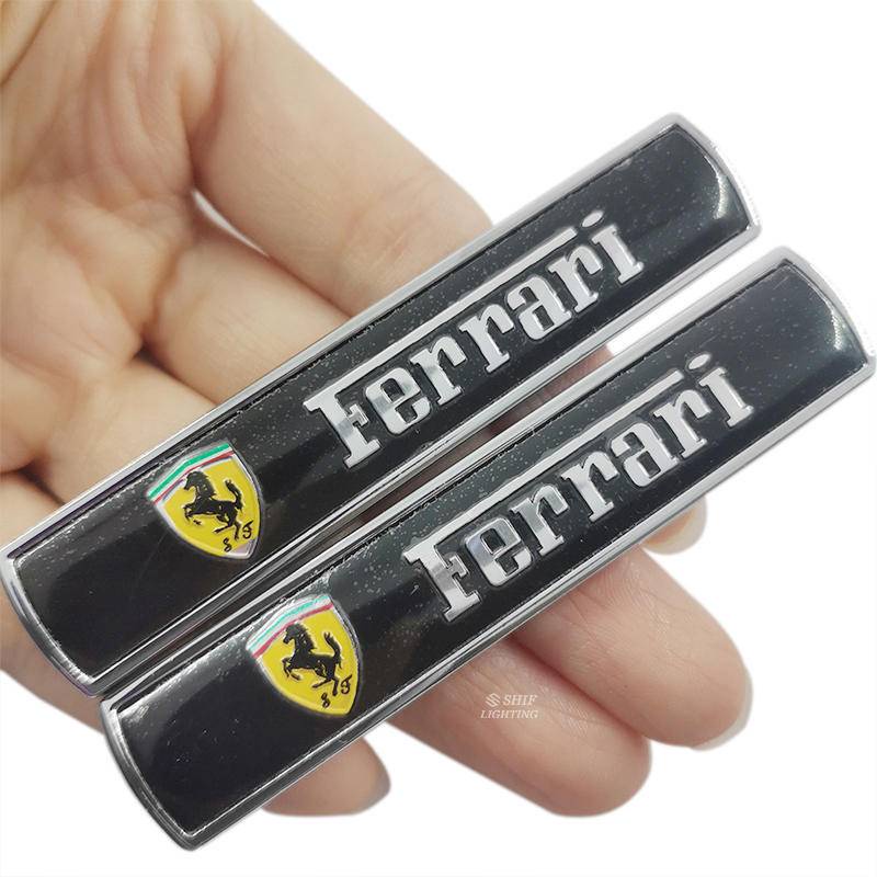 FENDER Set 2 sticker kim loại dán trang trí xe hơi FERRARI