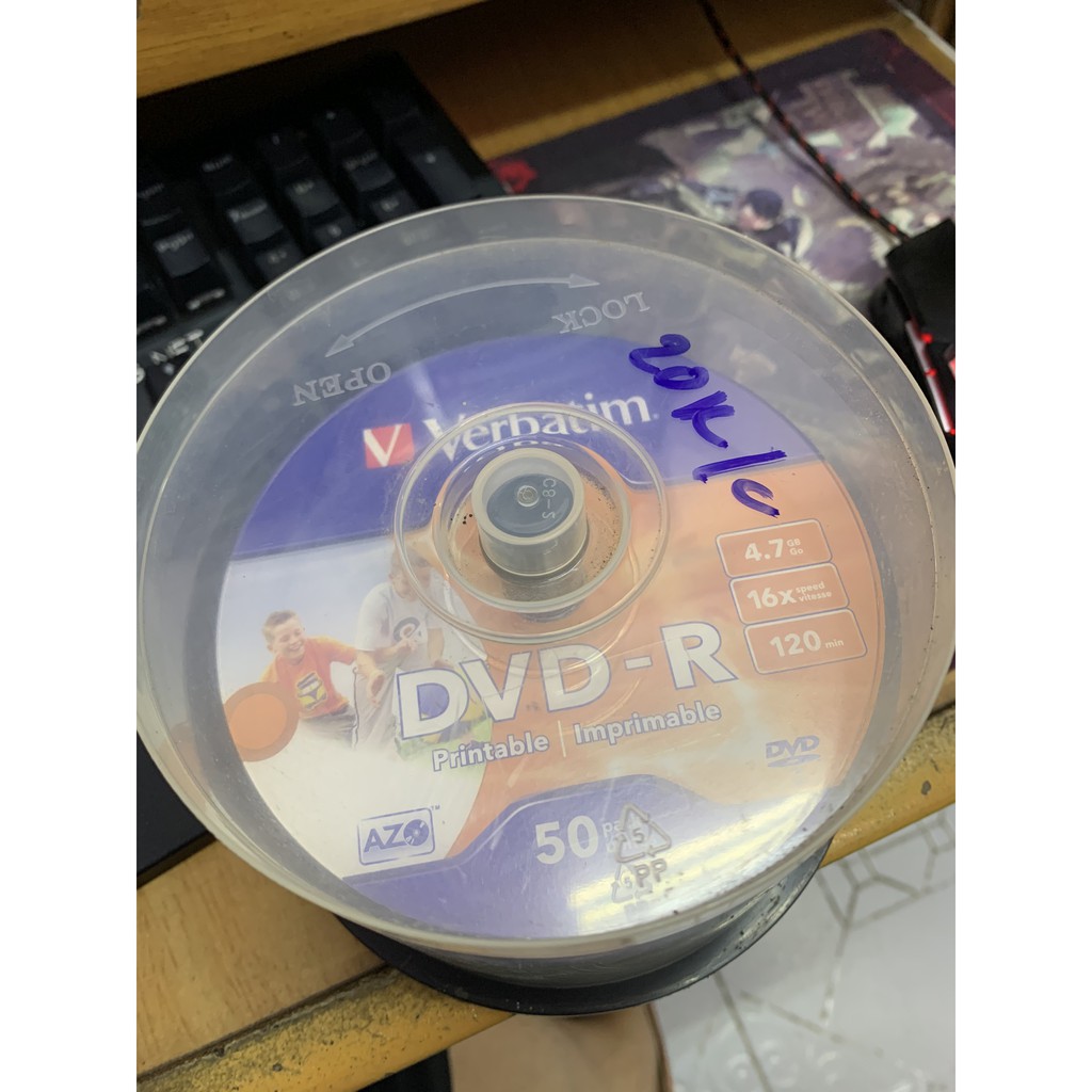 Đĩa DVD-R Verbatim Printable Imprimable 16x 120min 4.7Gb đĩa dvd-r in phun trên đĩa