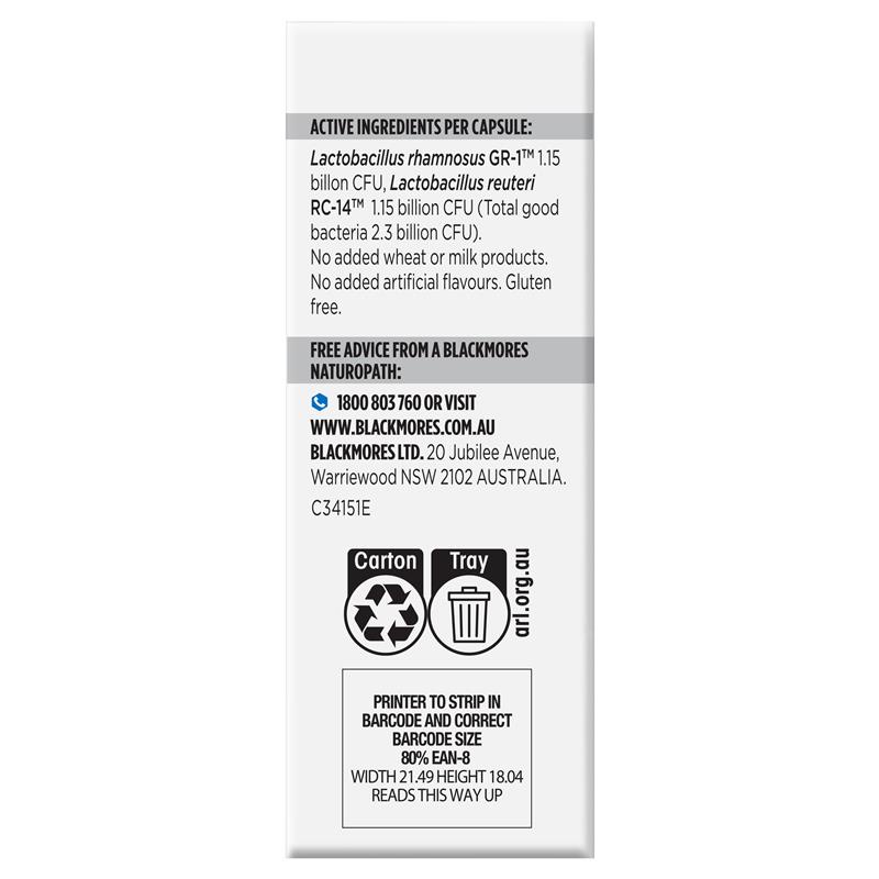 Viên uống bổ sung men vi sinh âm đạo Blackmores Probiotics Womens Flora Balance 30 viên của Úc