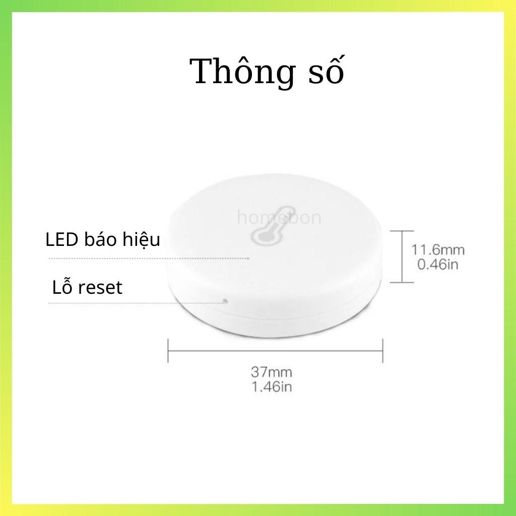 Cảm biến nhiệt độ, độ ẩm TUYA Zigbee Smart life